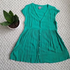Anthropologie Vanessa Virginia Green Tunic Top